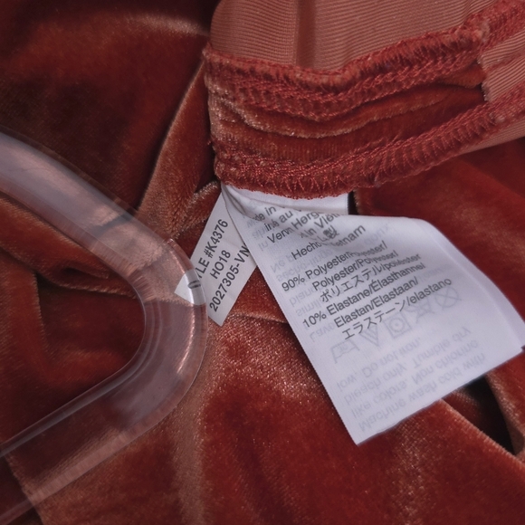 Madewell Velvet Butterfly Burnt Orange Stretch Cropped Top - S - Picture 10 of 10